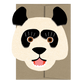 Panda Die Cut Greeting Card