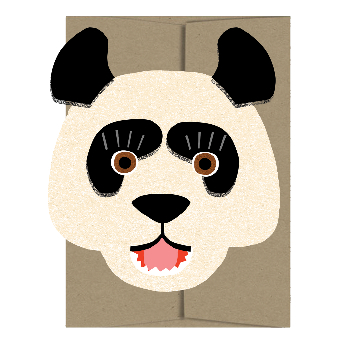 Panda Die Cut Greeting Card