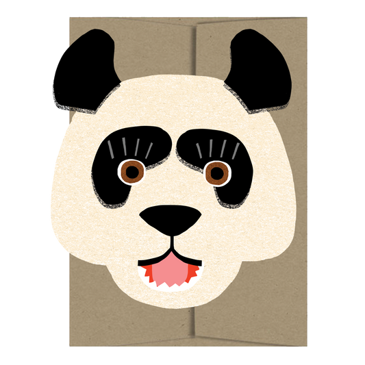 Panda Die Cut Greeting Card
