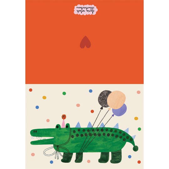 Party Aligator Greeting Card