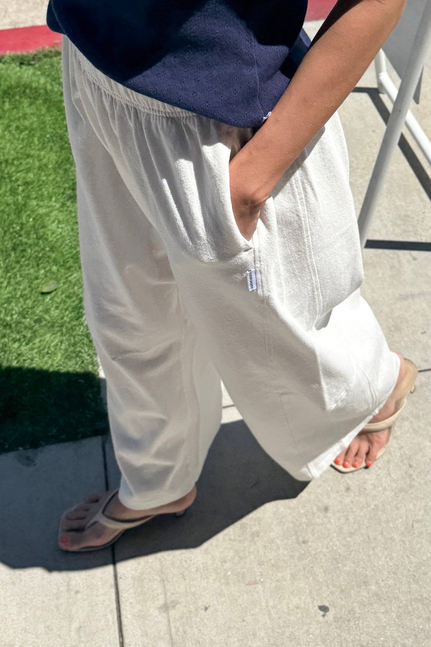 Le Bon Shoppe White Cotton Bare Pants