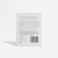 Product label with text and a barcode on a white background
