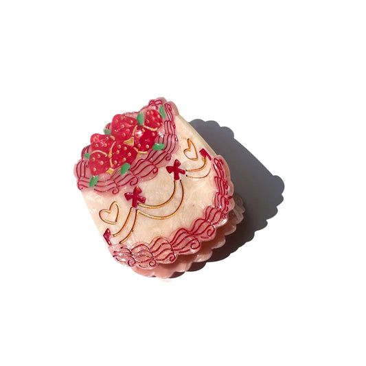 Party Cake  Hand-Painted Party Cake Claw Hair Clip