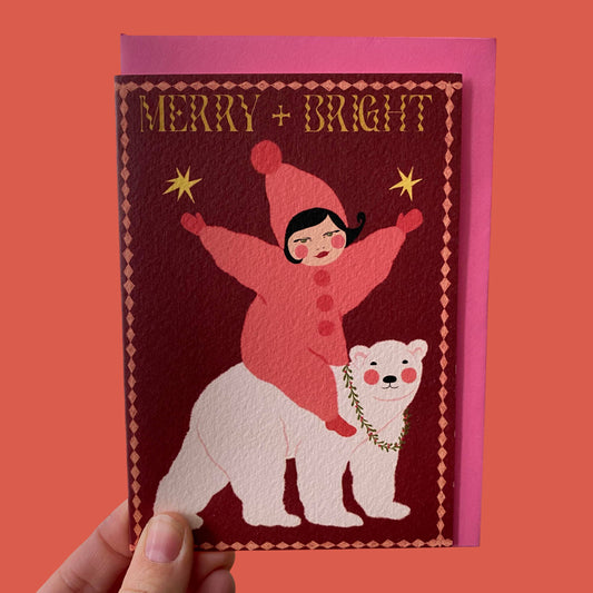 Merry & Bright Christmas Greeting Card