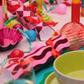 Multicoloured Stripe Pattern Christmas Crackers