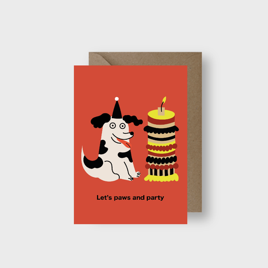 Party Dog Birthday Greeting Card