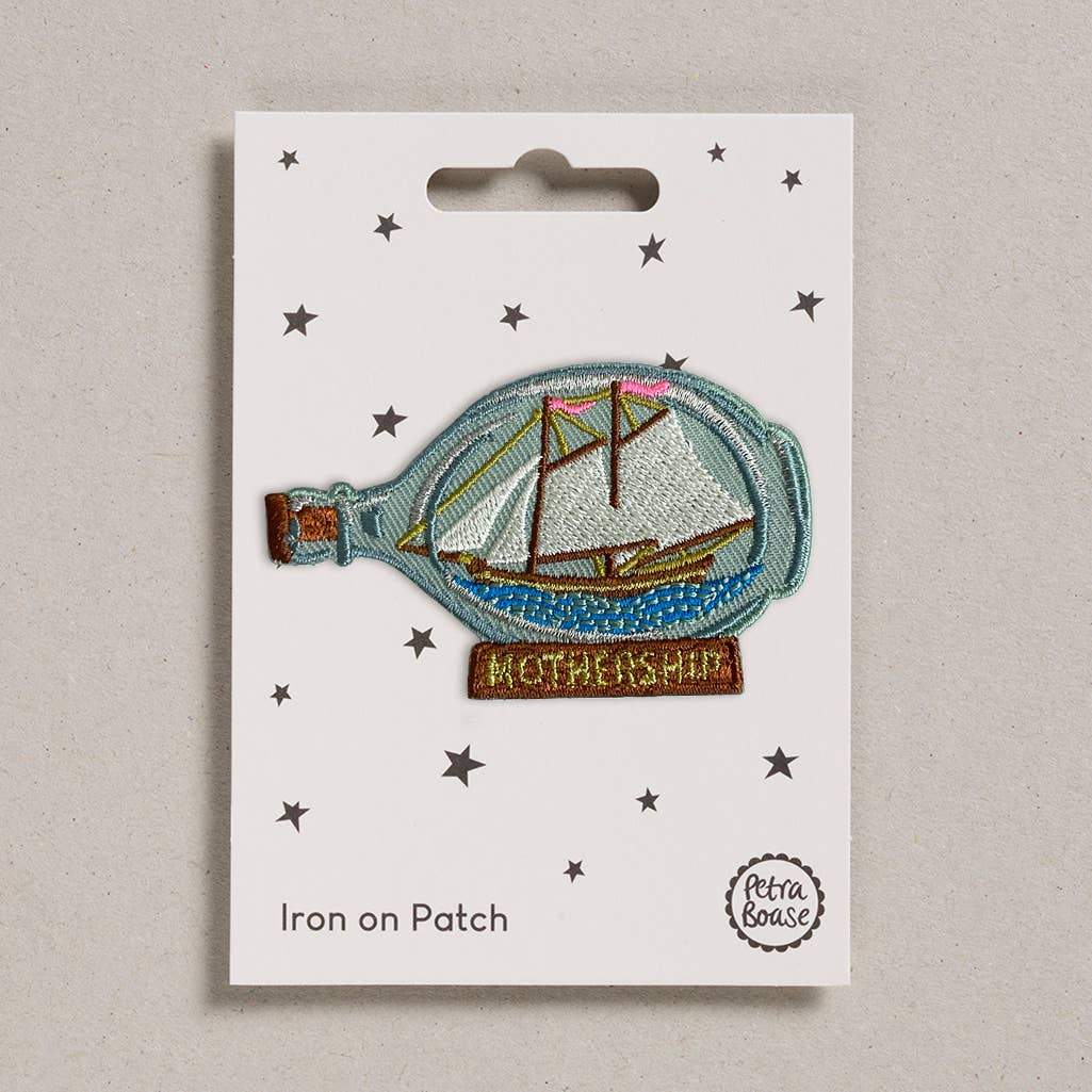 Ship In A Bottle  Iron on Patch