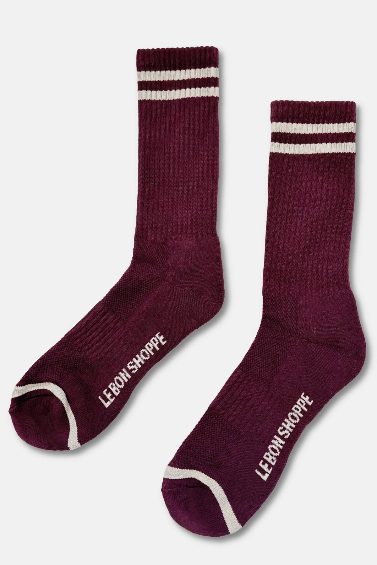 Le Bon Shoppe Maroon Extended Boyfriend Socks