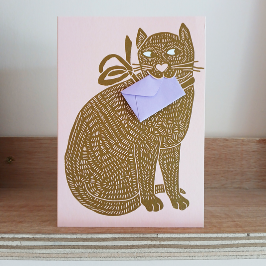Lino Cat - Two Cards In One!