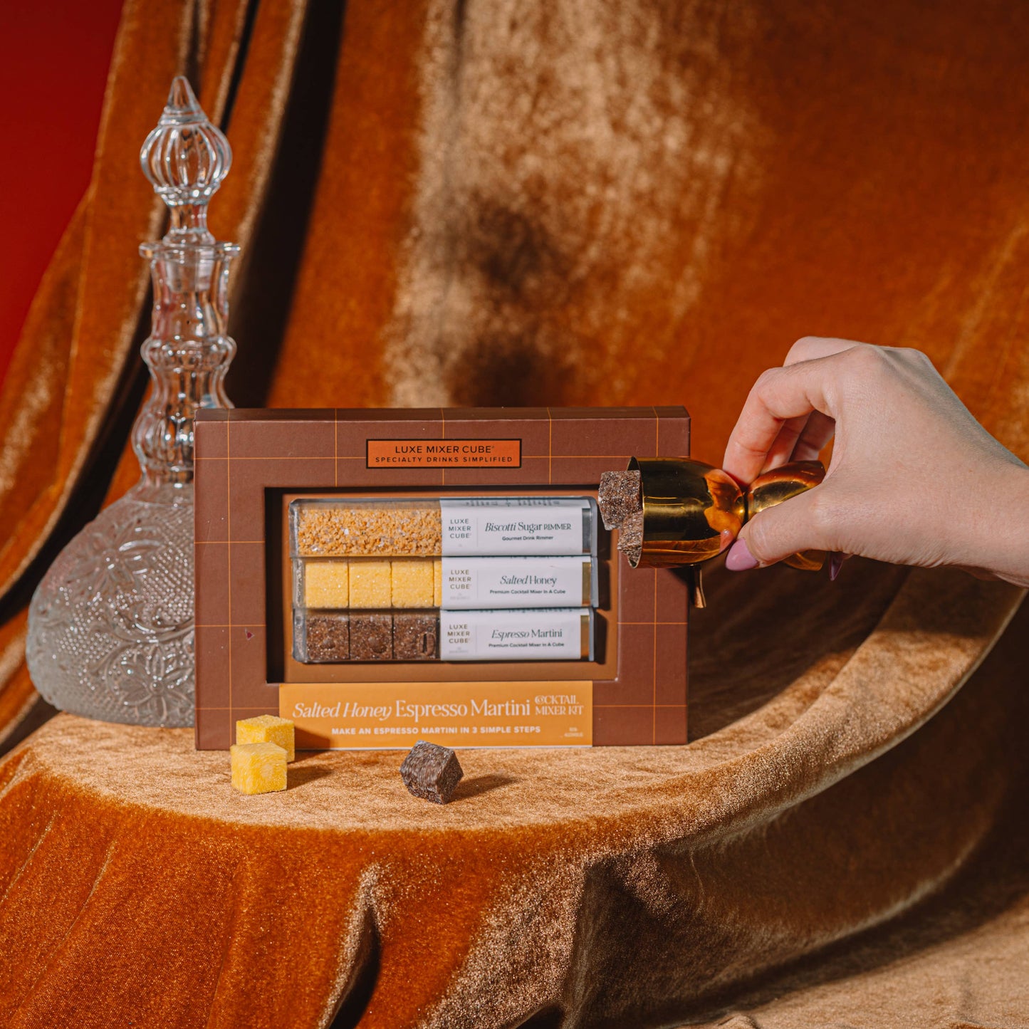 Salted Honey Espresso Martini Mixer Kit Cocktail Cubes