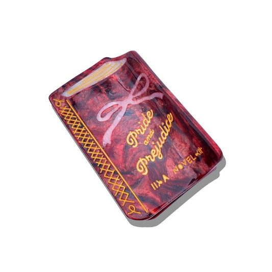 Solar Eclipse - Hand-painted Mini Pride & Prejudice Book Claw Hair Clip