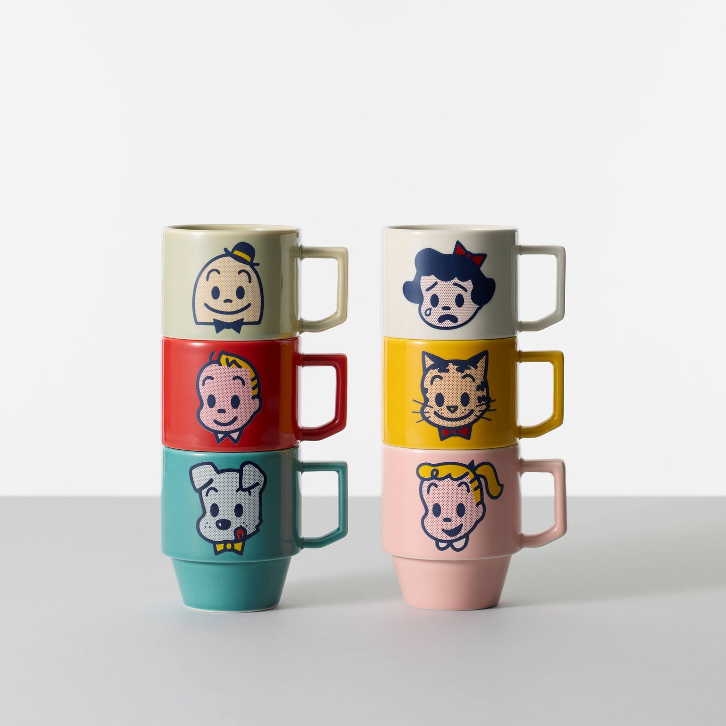 Mustard / Cat Stackable Hasami Mug
