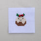 Kawaii Christmas Pudding Cross Stitch Kit In A Matchbox