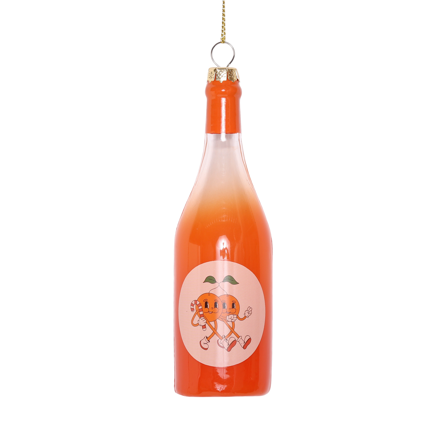 Orange Wine Glass Decoration
