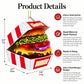 Cheeseburger Glass Christmas Ornament