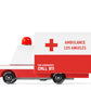 Model ambulance truck with 'Ambulance Los Angeles' text on a white background