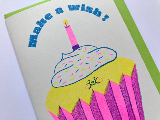 Make A Wish - A6 Riso Greeting Card