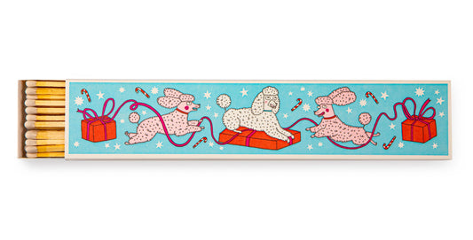 Poodles Long Christmas Safety Matches