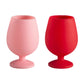 Cherry + Blush Stemm Silicone Unbreakable Wine Glasses