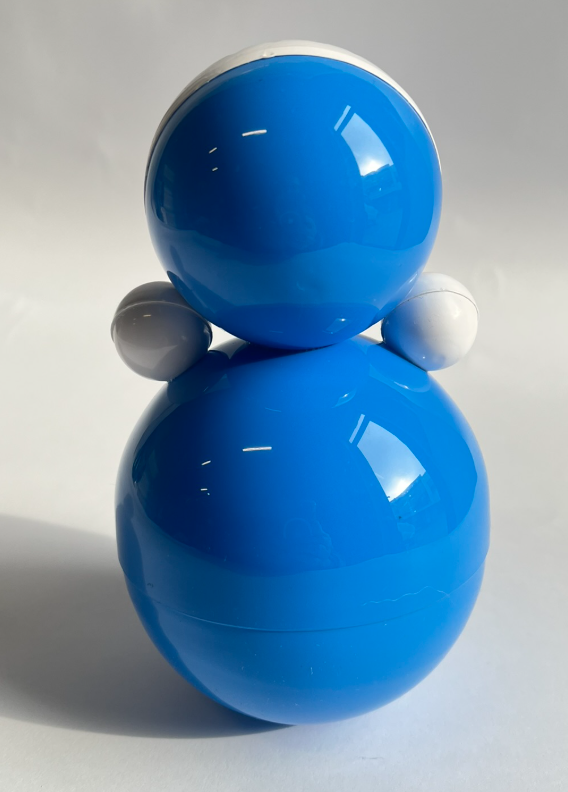 Retro Roly-Poly Doll Blue M