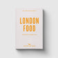 Book titled 'An Opinionated Guide to London Food' by Hoxton Mini Press on a light gray background