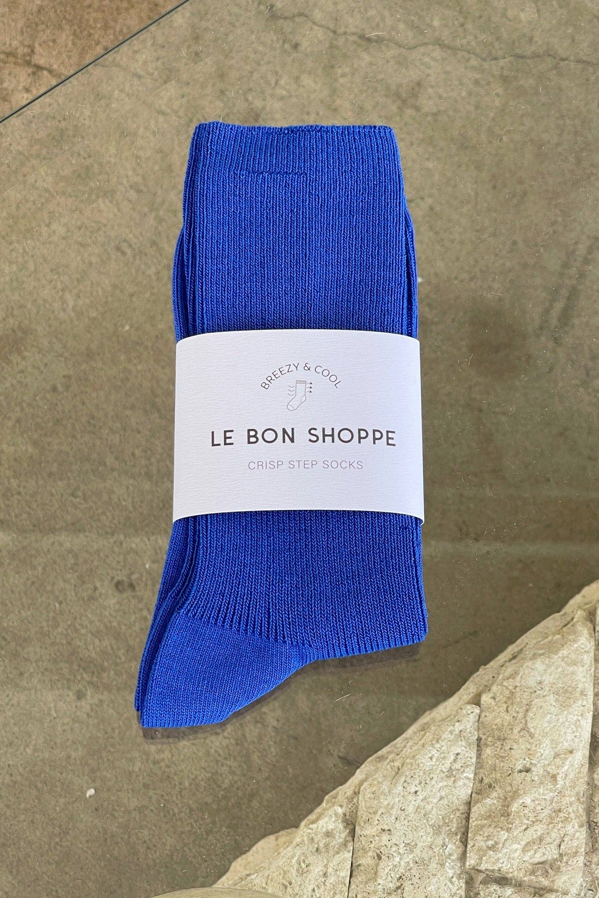 Le Bon Shoppe Blue Crisp Step Socks
