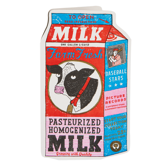 Milk Carton Letterpress Greeting Card