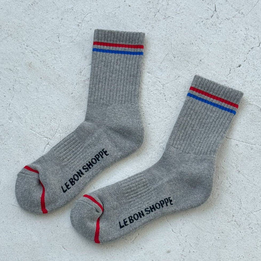 Le Bon Shoppe True Grey Boyfriend Socks