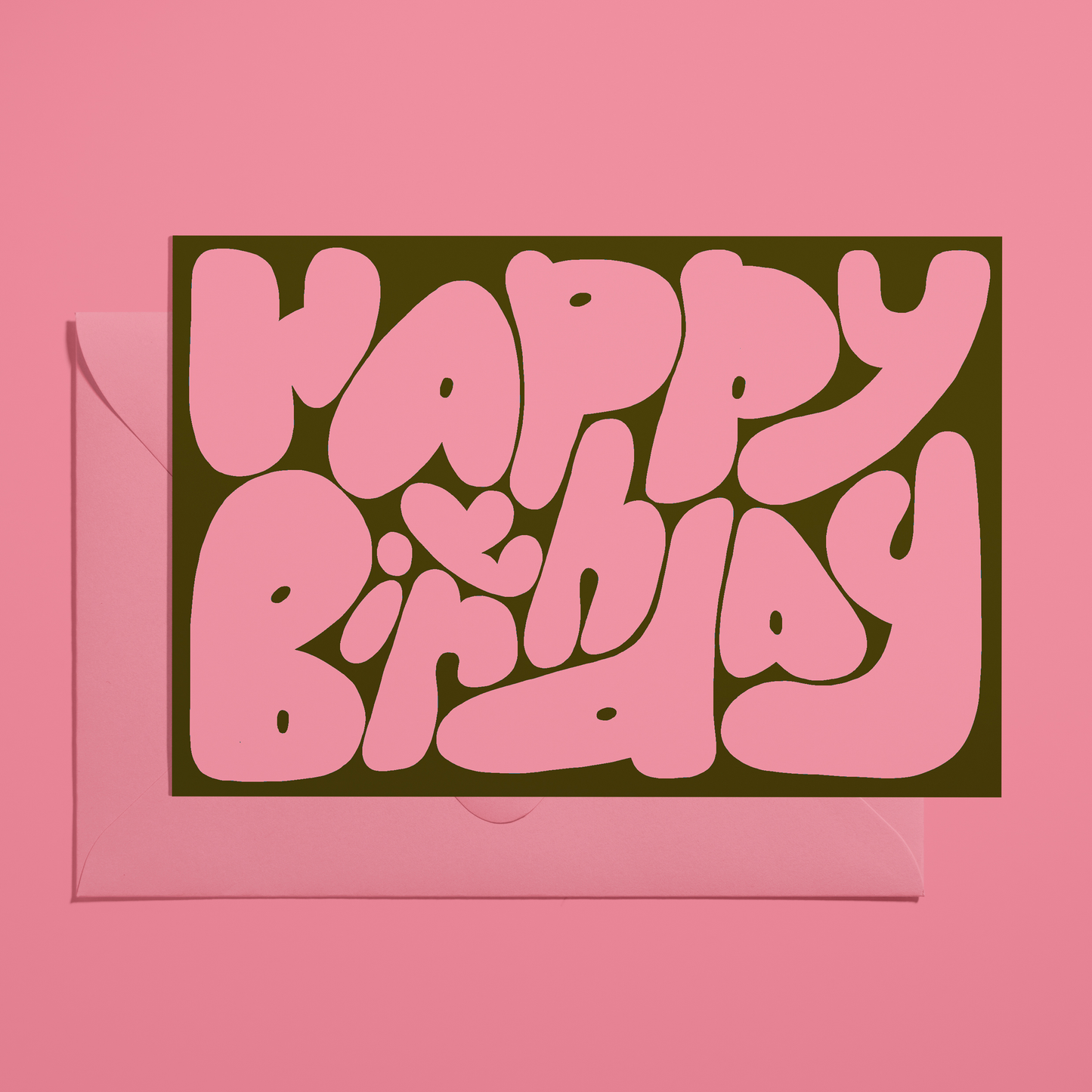 Pink Birthday Bubble Greeting Card