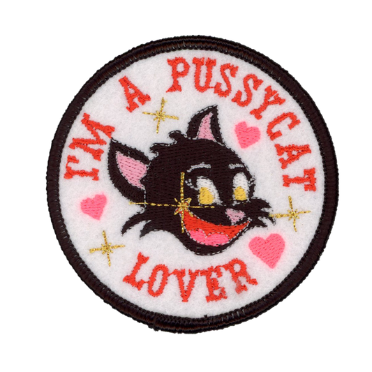 I'm A Pussycat Lover Iron On Patch