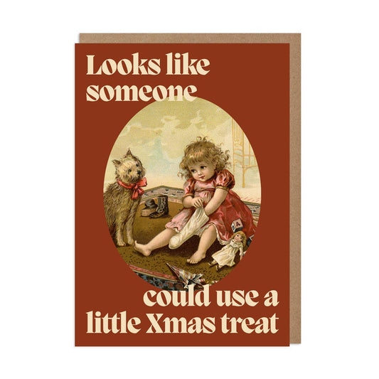 A Little Treat Christmas Greeting Card