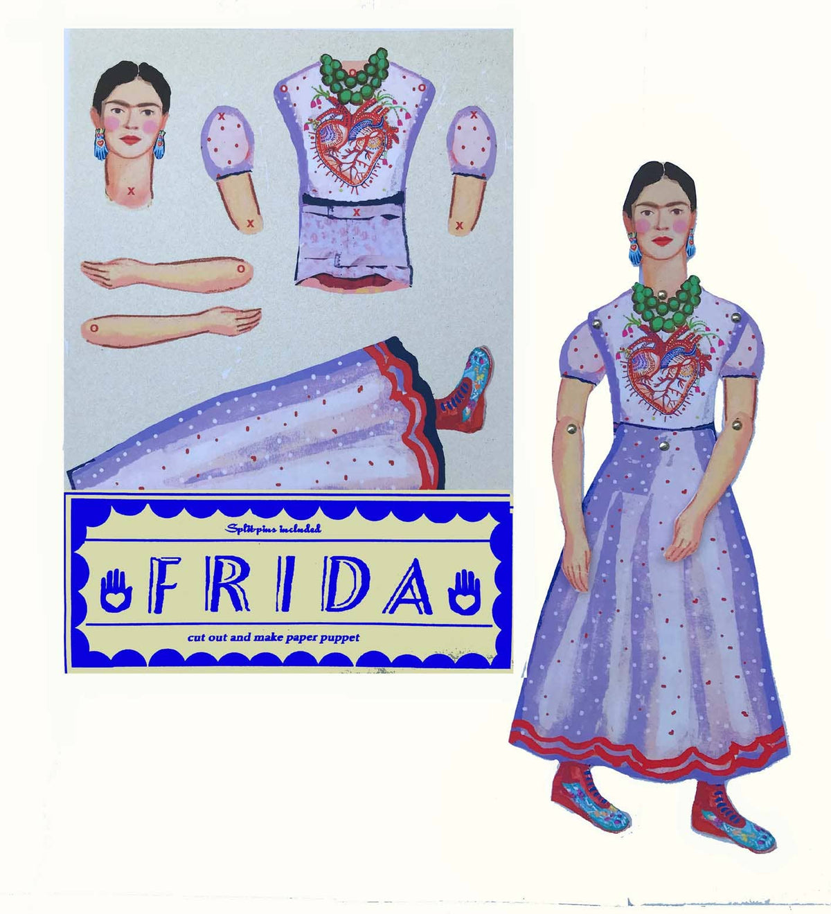 Frida K Cut and Make Paper Puppet