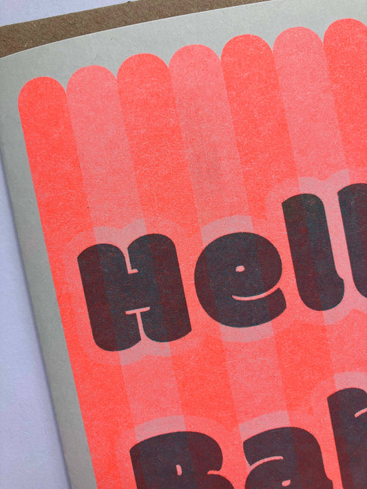 Hello Baby - A6 Riso Greeting Card 