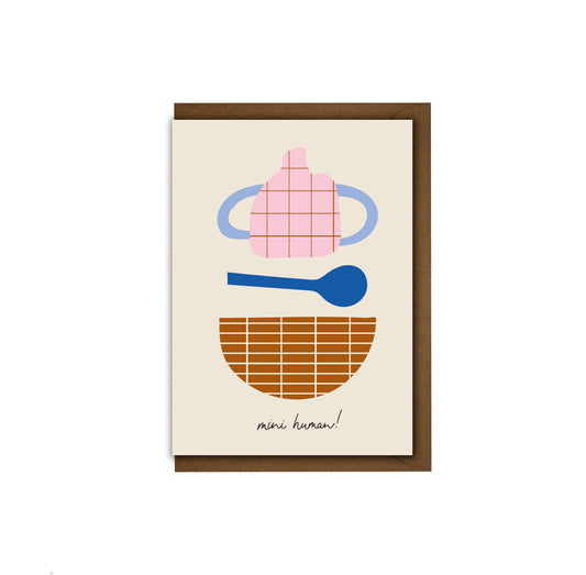 Mini Human New Baby Greeting Card