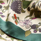 Floral patterned fabric with green border