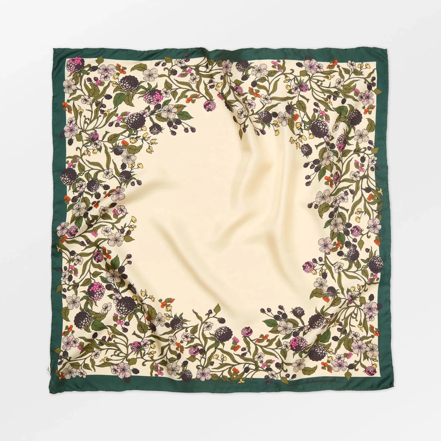 Floral patterned scarf on a white background