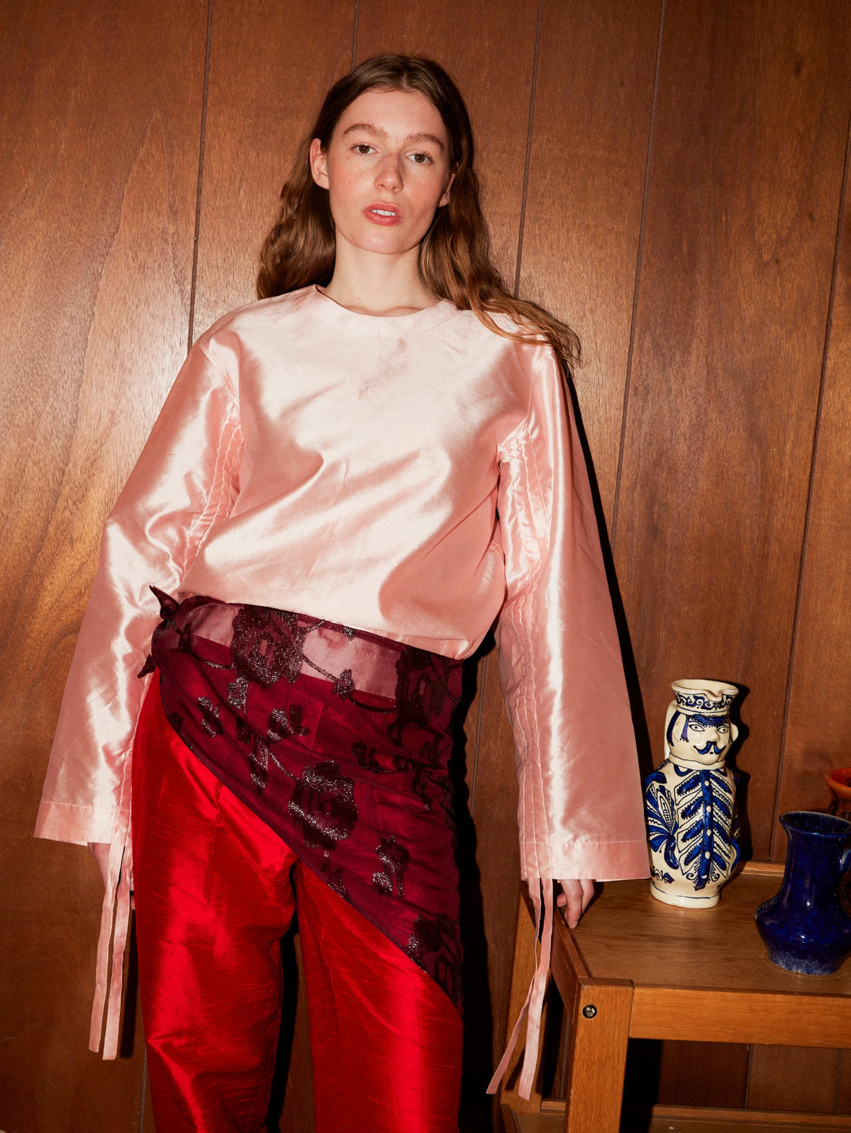 Becksöndergaard Burgundy Fina Triangle Scarf