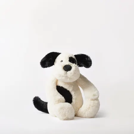 Jellycat Bashful Black & Cream Puppy