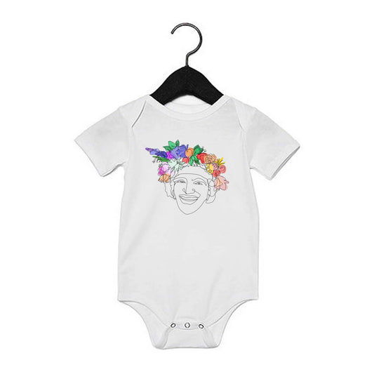 Joseph + Sue - Flowers for Marsha Baby One Piece: White