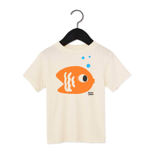Joseph + Sue - SUPER LOVED- Swimming Fish Kids T-Shirt: Natural