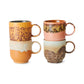 HKliving 70's Ceramics Cape Café Mugs (Set of 4)