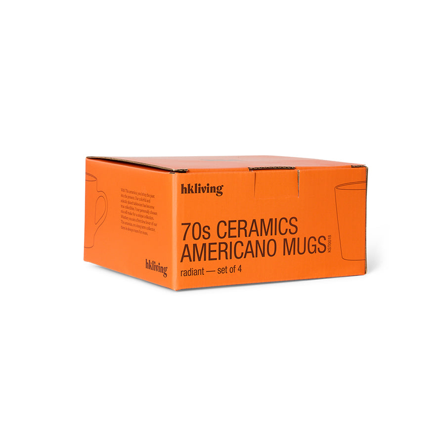 HKliving 70's Ceramics Radiant Americano Mug (Set of 4)