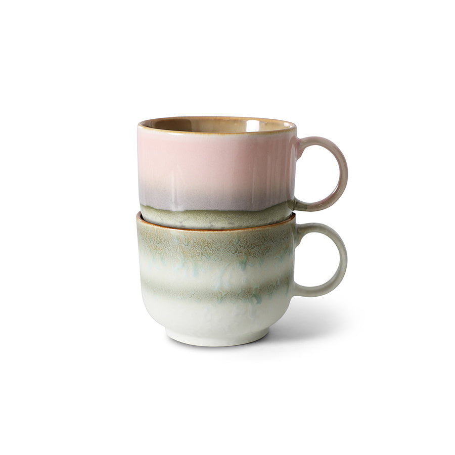 HKliving 70's Ceramics Nova Tea cups (Set of 2)