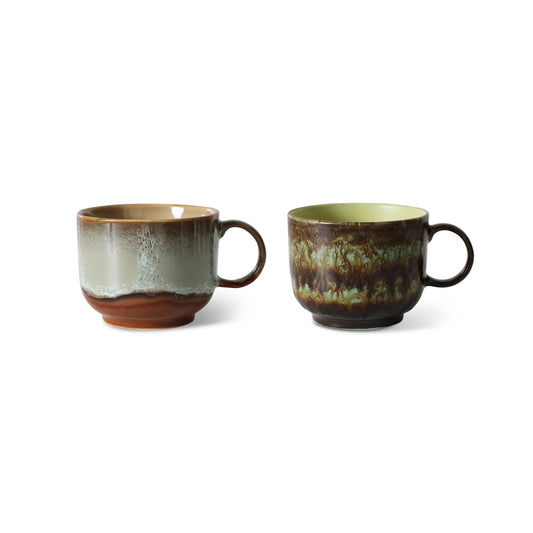 HKliving 70's Ceramics Odyssey Tea cups (Set of 2)