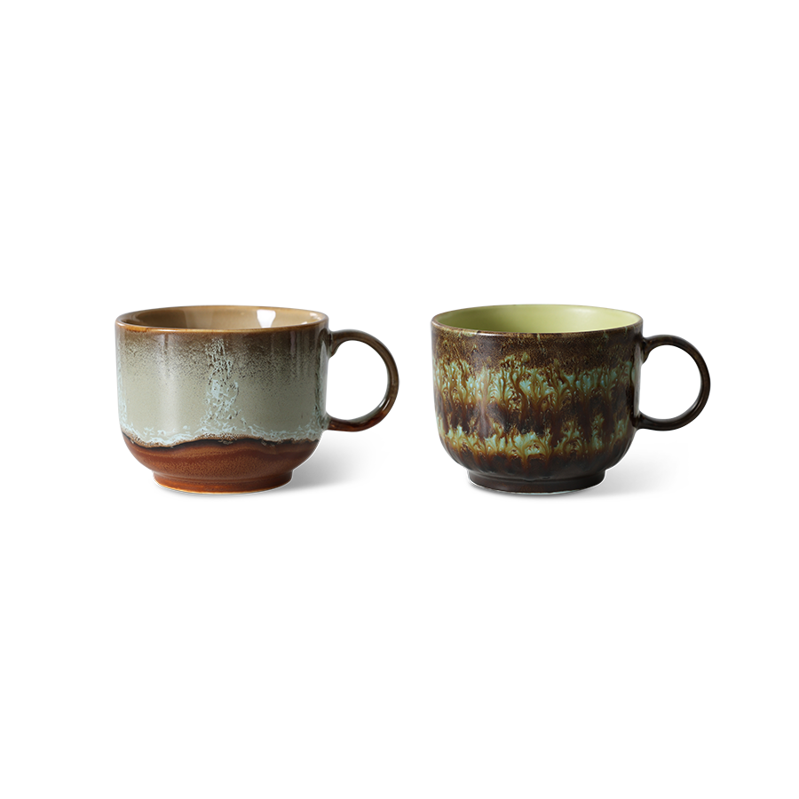 HKliving 70's Ceramics Odyssey Tea cups (Set of 2)