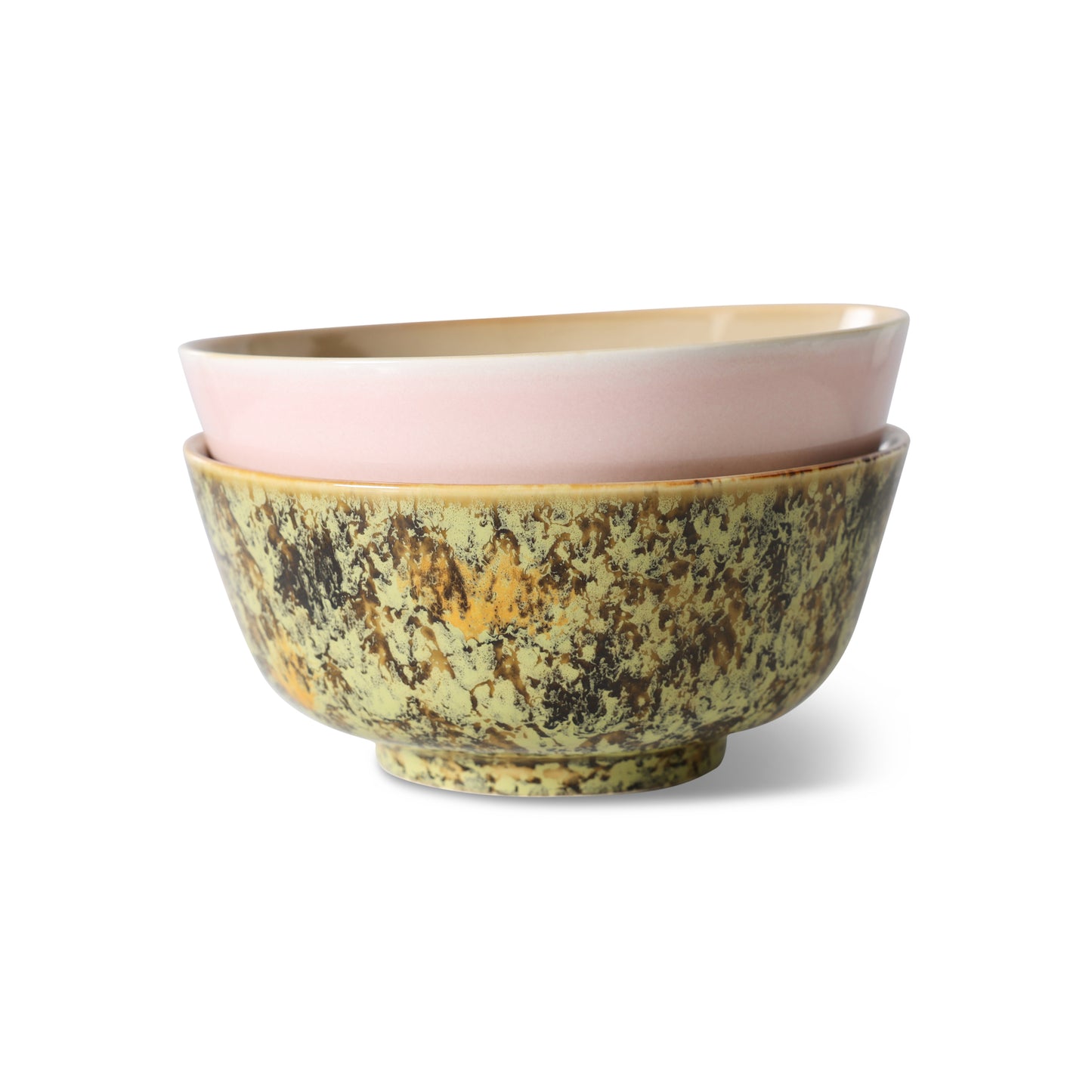 HKliving 70's Ceramics Ascend Ramen Bowl (Set of 2)