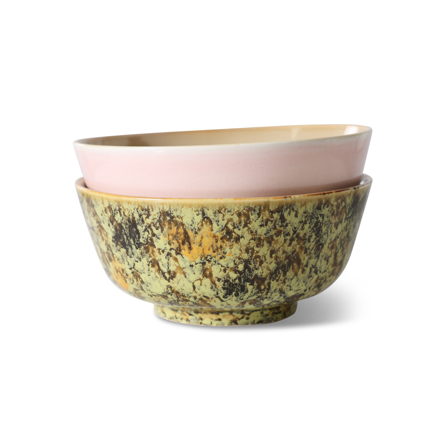 HKliving 70's Ceramics Ascend Ramen Bowl (Set of 2)