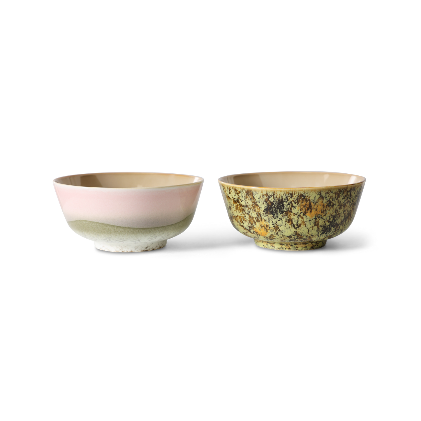 HKliving 70's Ceramics Ascend Ramen Bowl (Set of 2)