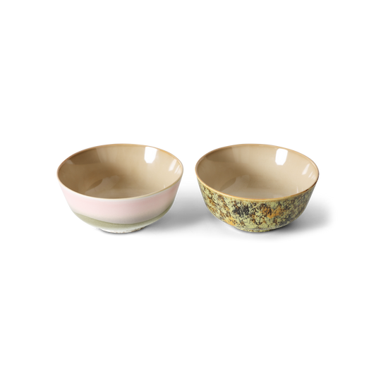 HKliving 70's Ceramics Ascend Ramen Bowl (Set of 2)