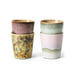 HKliving Ceramic 70's Serendipity Coffee Mugs (Set of 4)
